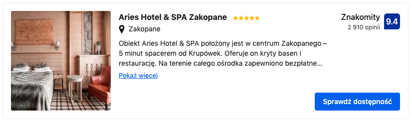 Aries Hotel & SPA Zakopane