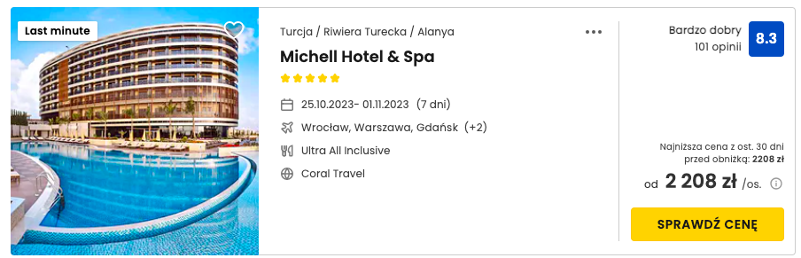 Michell Hotel & Spa, Turcja, Last Minute w Turcji