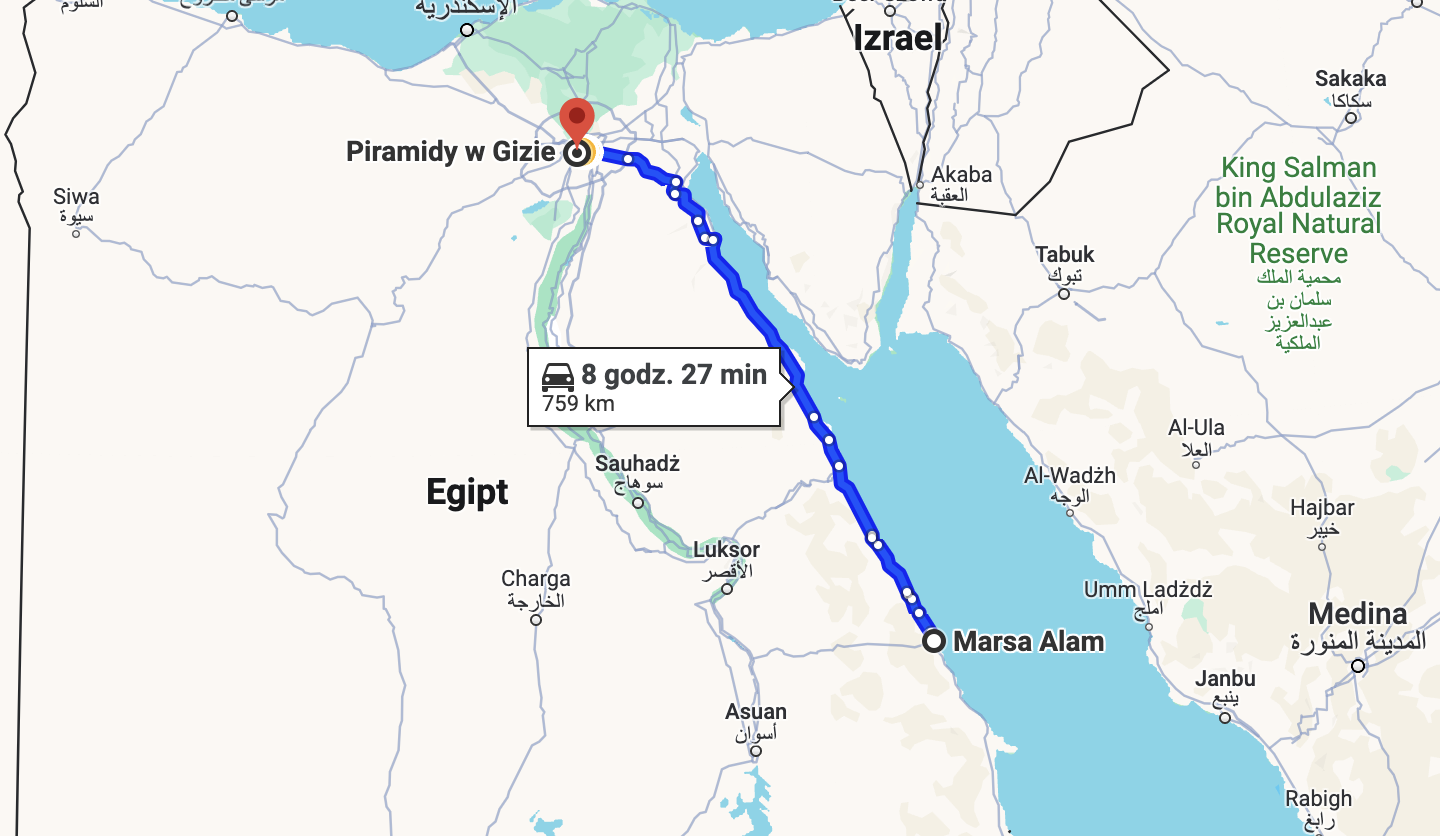 Trasa Marsa Alam - Giza