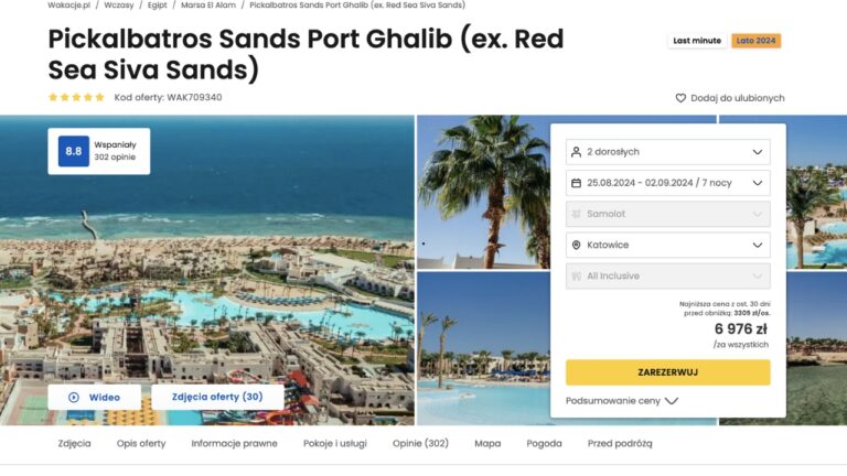 Egipskie Last Minute w wyśmienitym 5* Hotelu Pickalbatros Sands Port Ghalib