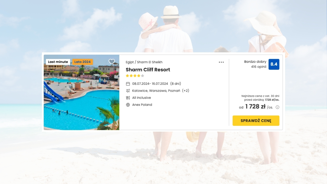 Sharm Cliff Resort okazja w lipcu 2024