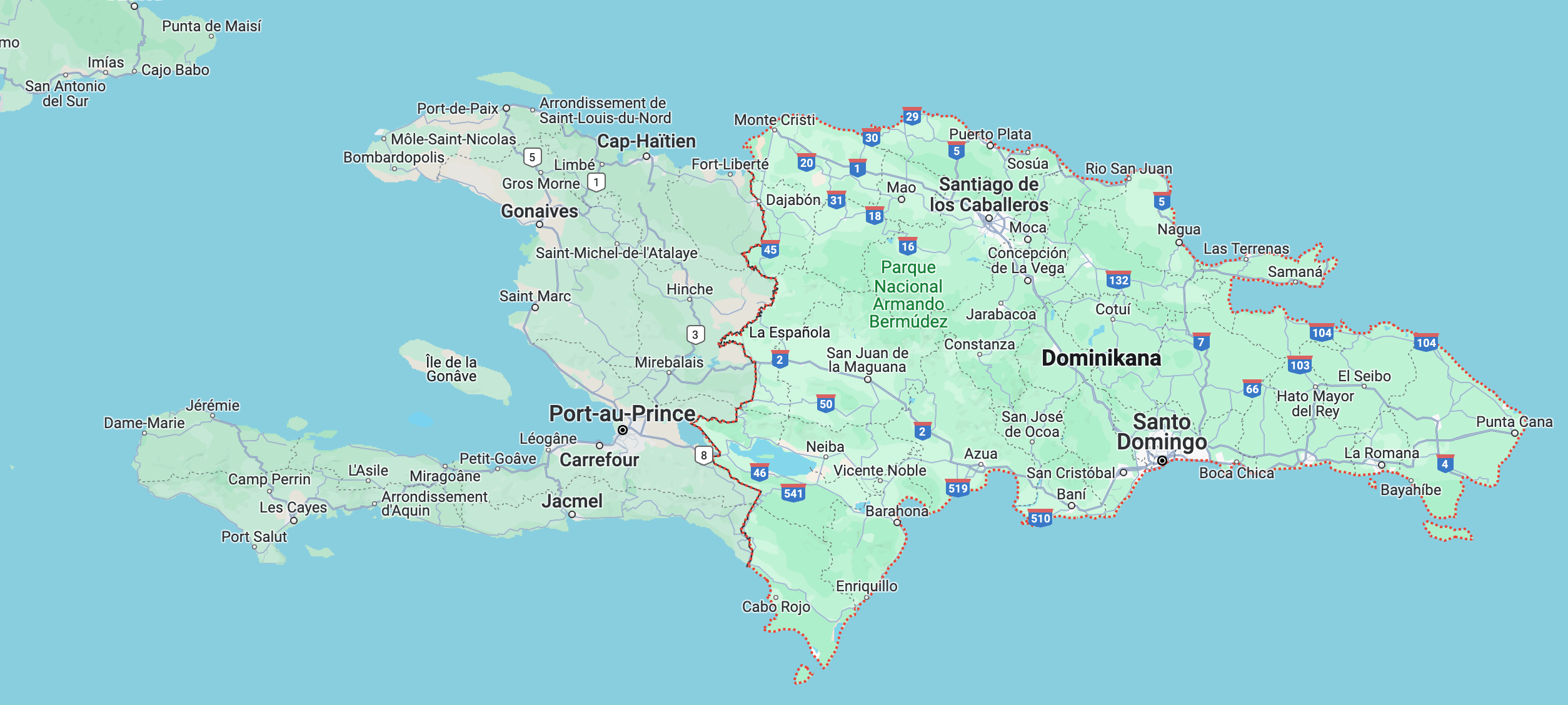 dominikana mapa