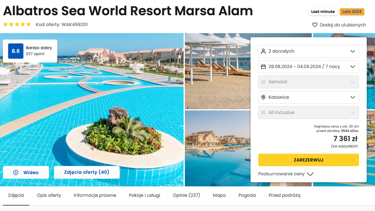 Wyśmienite Wakacje w 5 Hotelu Albatros Sea World w Marsa Alam od 3680 zł