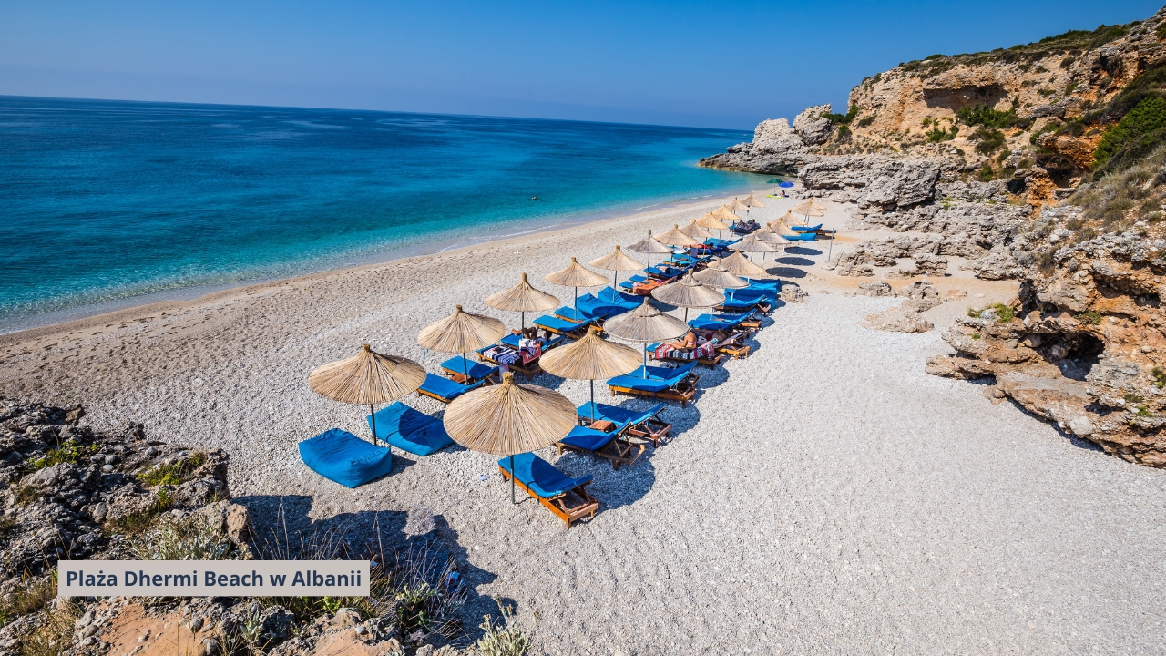 Plaża Dhermi Beach w Albanii