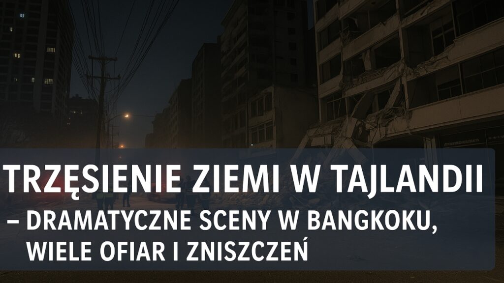 Trzęsienie ziemi w Tajlandii – dramatyczne sceny w Bangkoku, wiele ofiar i zniszczeń