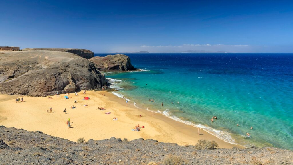 Plaża Playa de Papagayo na Lanzarote