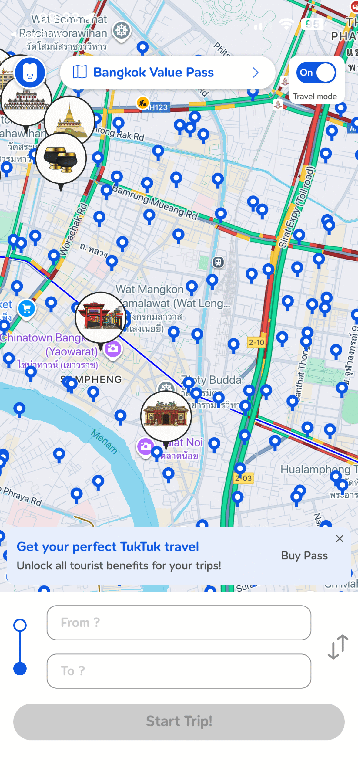 Tuk-tuki w Bangkoku MuvMi