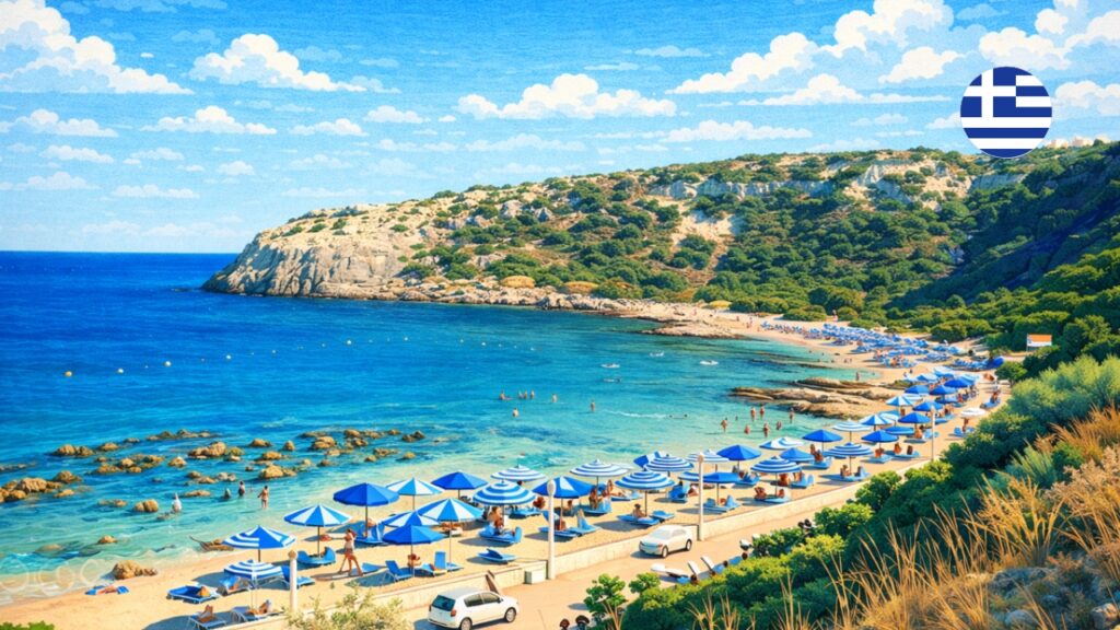 Mandomata Beach na Rodos