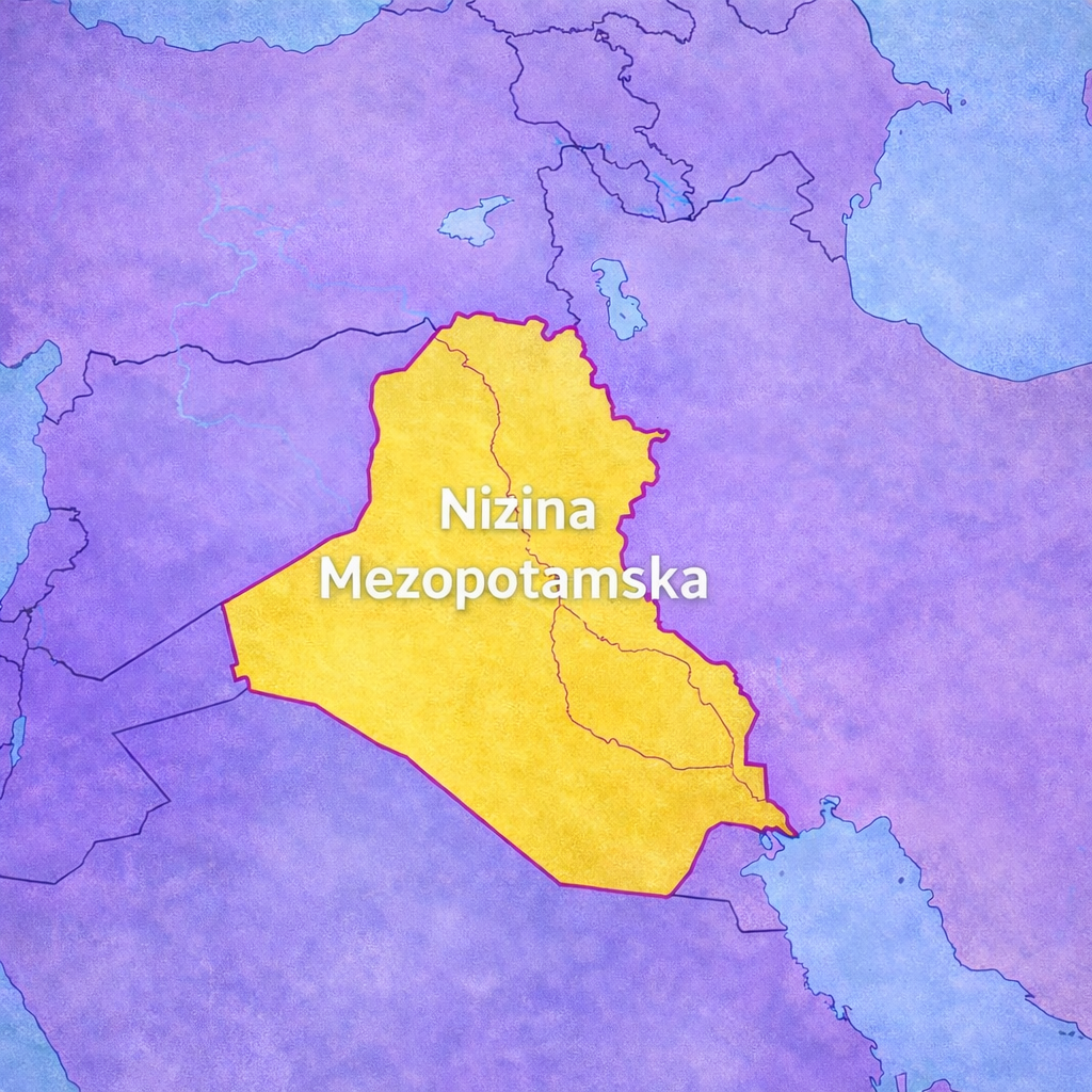 Nizina mezopotamska mapa