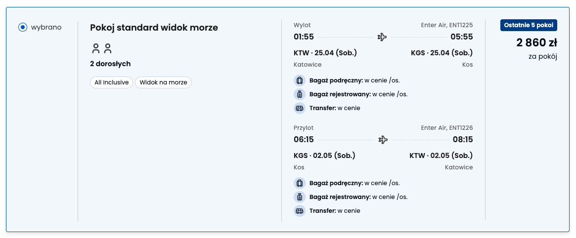 Koniec kwietnia na Kos za 1430 z Katowic