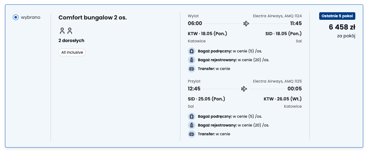 Wyspy Zielonego Przylądka Last minuute z Katowic