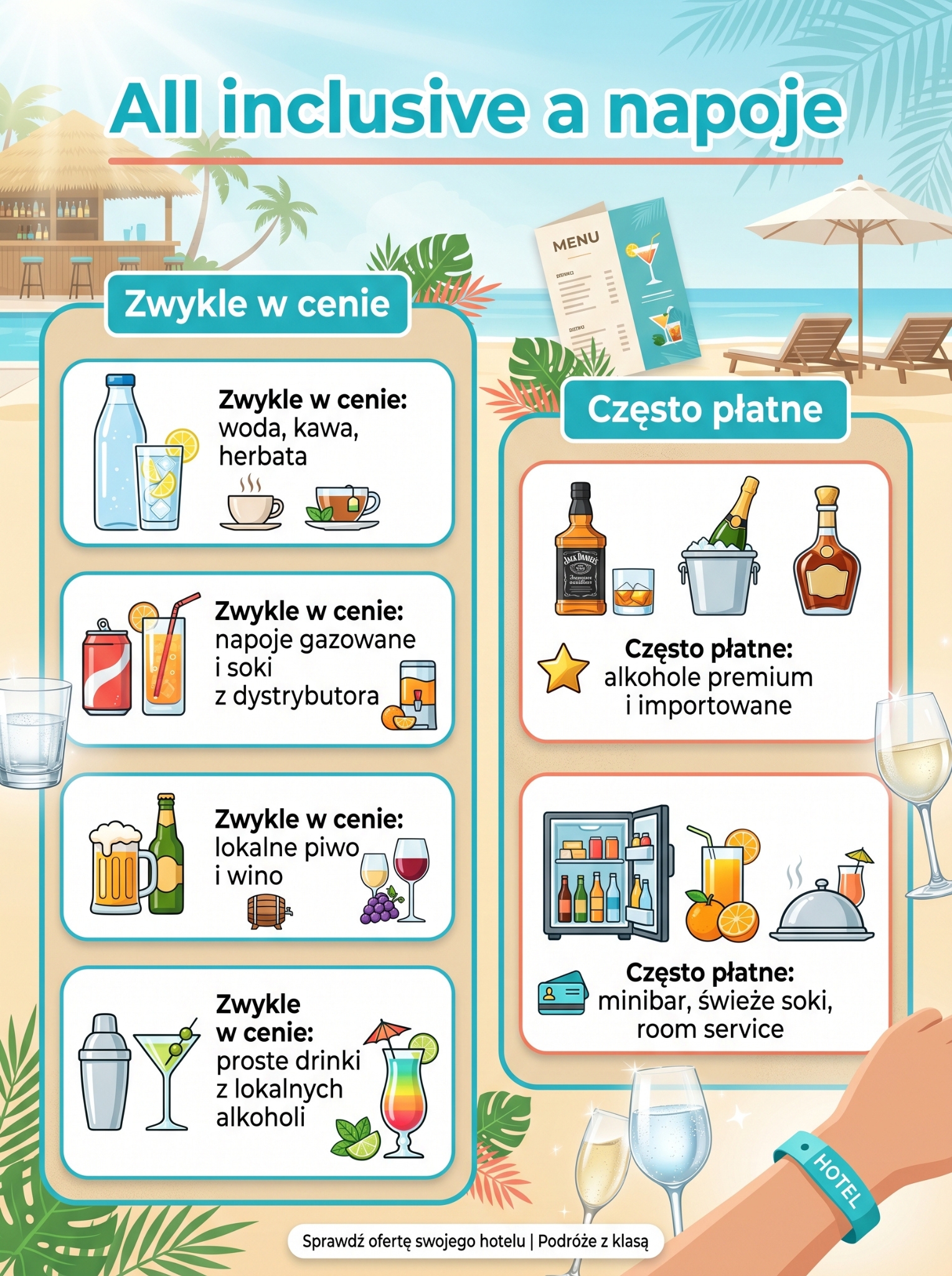 All Inclusive a napoje i drinki na wakacjach