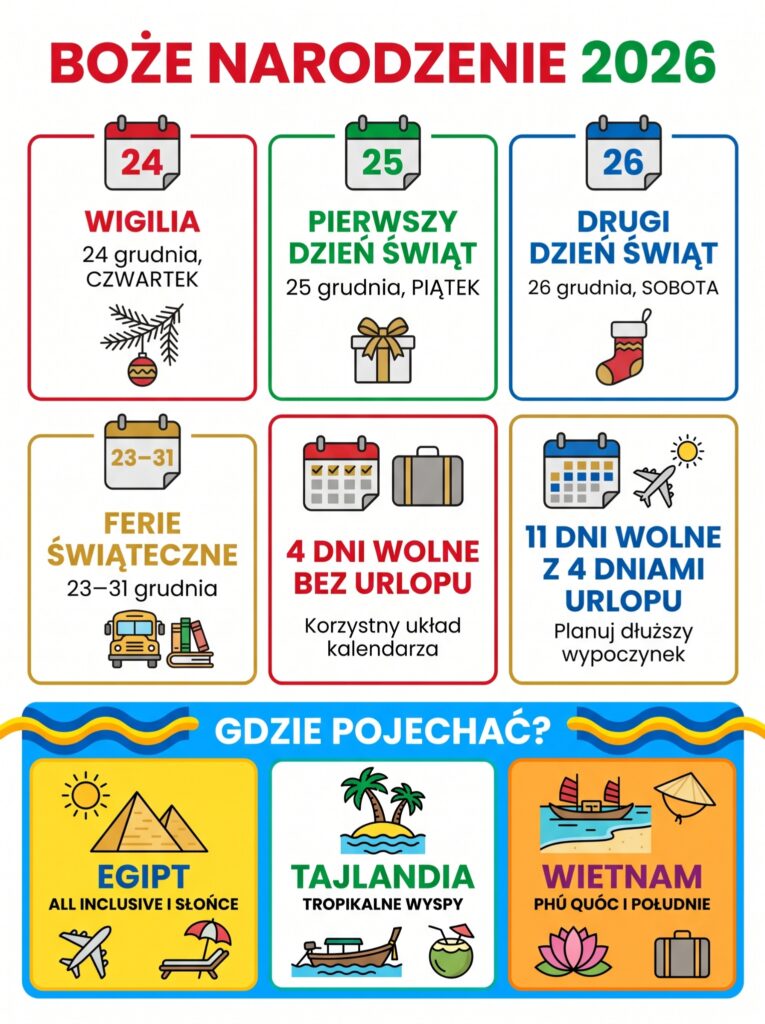 Boże Narodzenie 2026 kiedy jest i gdzie lecieć?