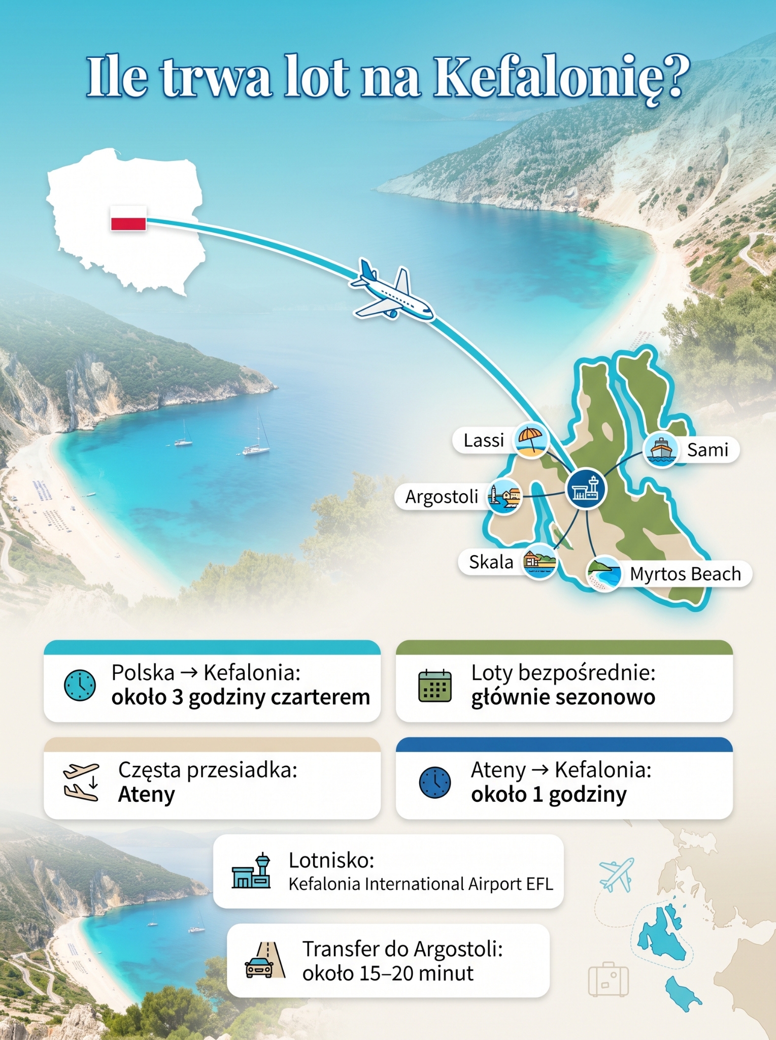 Ile trwa lot na Kefalonię?