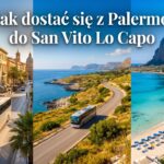 Jak dostać się z Palermo do San Vito Lo Capo – autobus, turkusowa plaża, zabudowa kurortu i Monte Monaco.