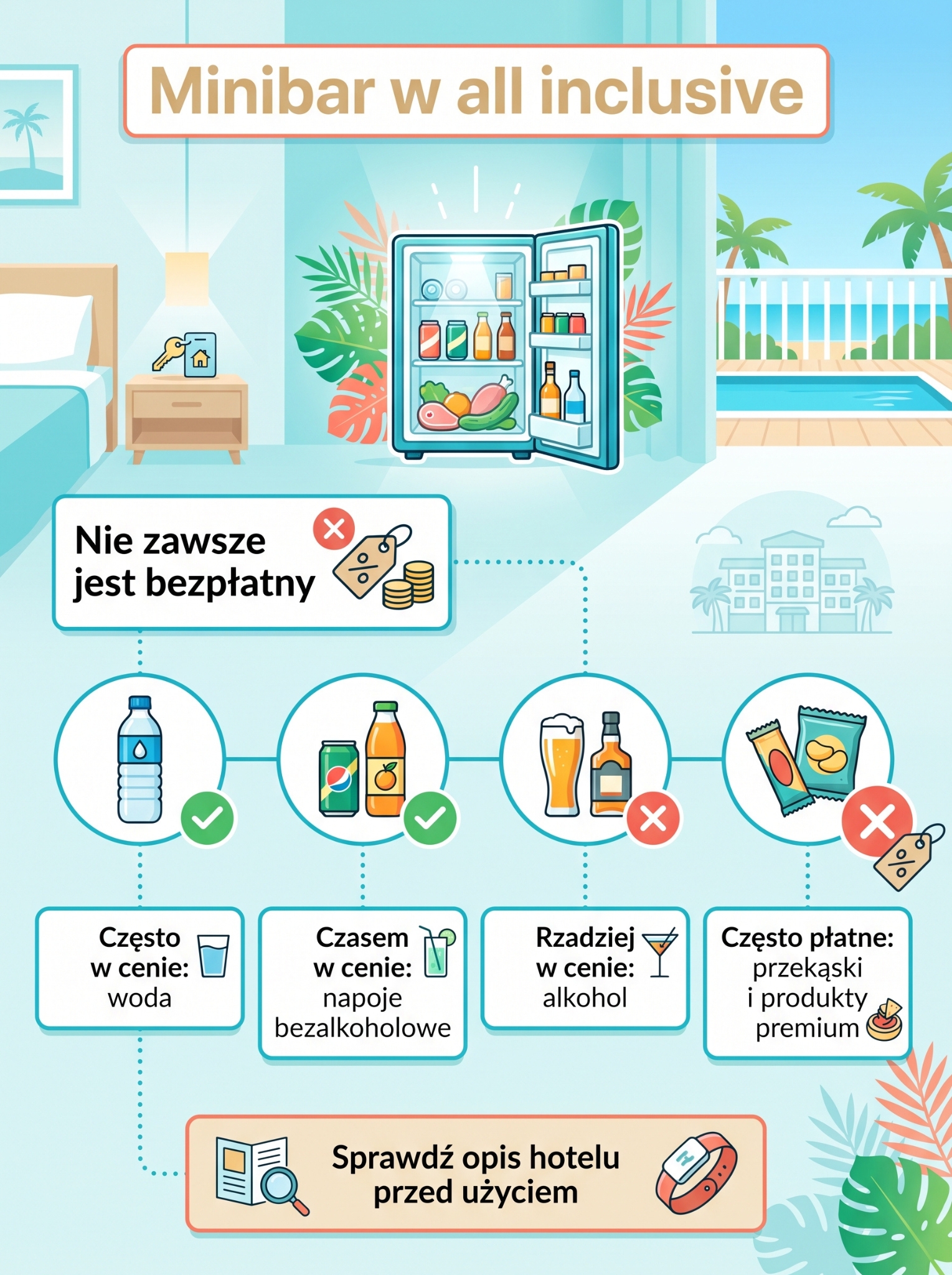 Minibar w all inclusive - co zawiera i czy jest bezpłatny