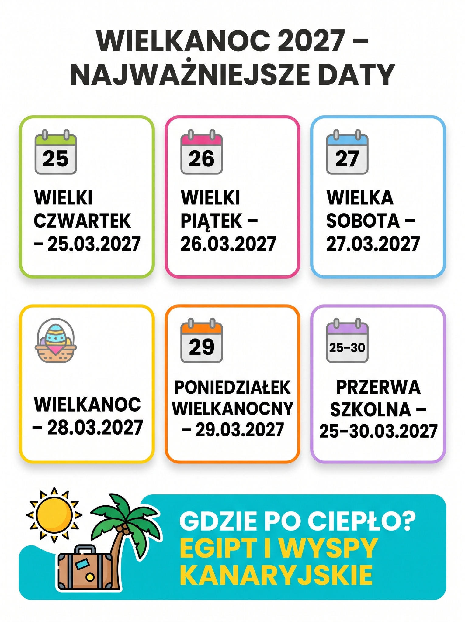 Wielkanoc 2027 termin kiedy są?