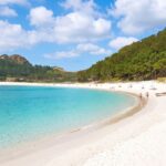 Plaża Praia de Rodas na Islas Cíes w Galicji