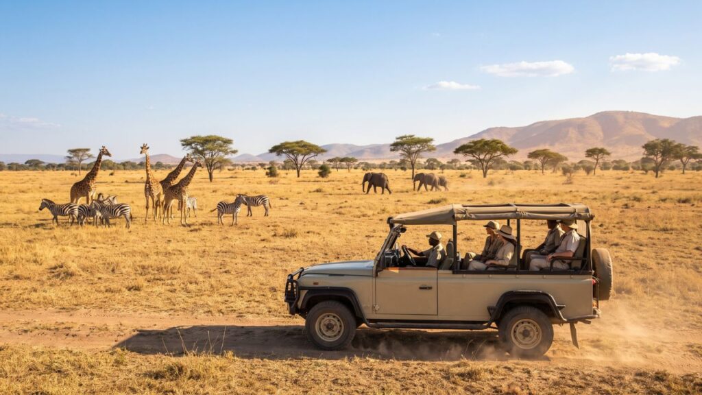 Safari w Mikumi w Parku Narodowym Mikumi w Tanzanii