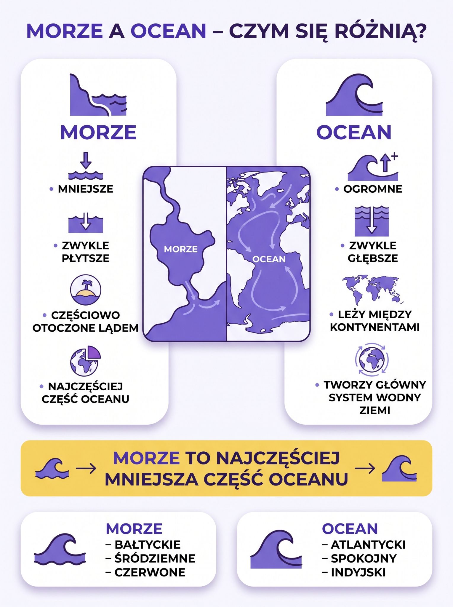 Czym się różni morze od oceanu – widok na rozległy akwen i wybrzeże