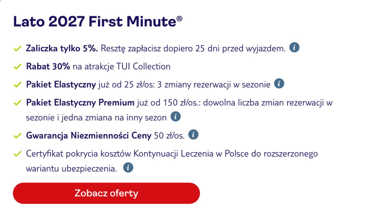 TUI Lato 2027 First Minute®