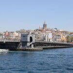 Wieża Galata w Stambule z widokiem na Bosfor i Złoty Róg